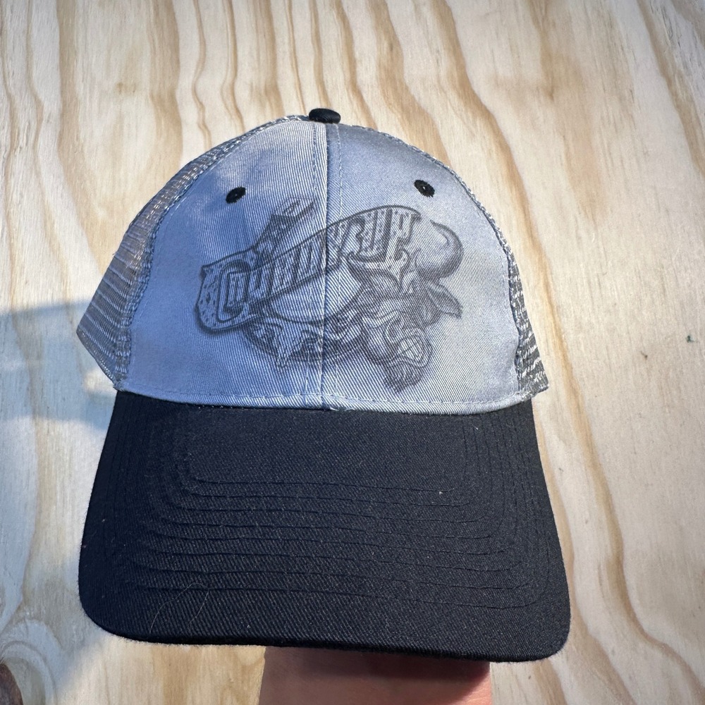 OTTO Mens Gray Black Graphic Trucker Hat Adjustable Snapback Cap